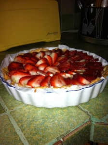 Strawberry Pie with White Chocolate